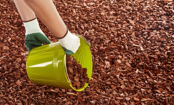 Wood Chip Landscaping in West Des Moines