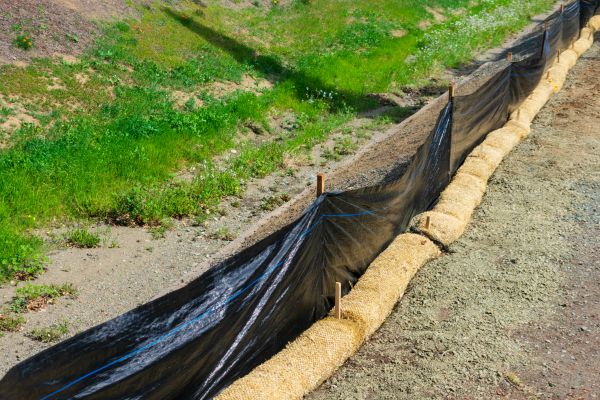 Straw Wattle Installation in West Des Moines